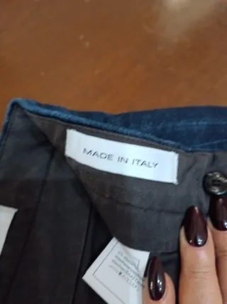 Jeans uomo con zip blu