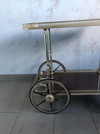 Mesa camarera vintage metal y madera