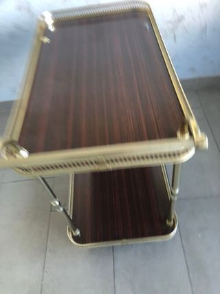 Mesa camarera vintage metal y madera