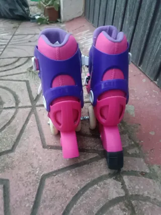 Patines Oxelo rosas y morados talla ajustable