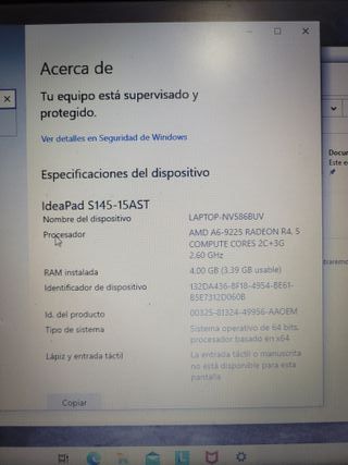 Portátil Lenovo IdeaPad S145-15AST