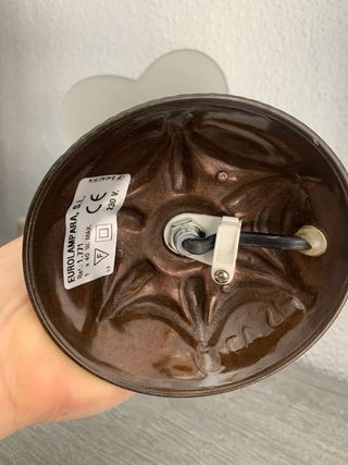 Lamparita de mesa dorada y transparente