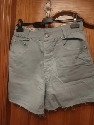 Pantalón corto vintage azul