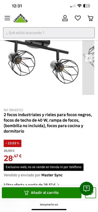 Lámpara de techo negra con bombillas