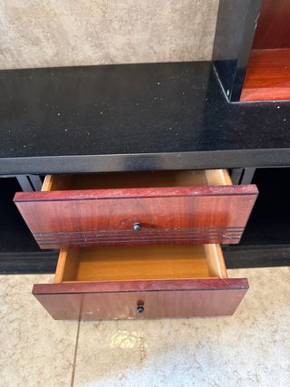 Mueble recibidor con espejo y cristal