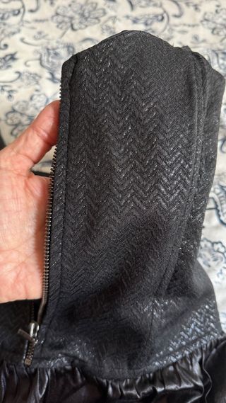 Vestido fiesta negro satinado