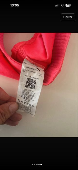 Top deportivo Puma rosa