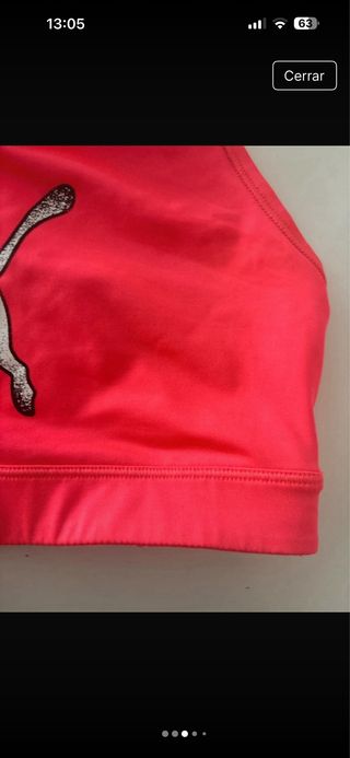 Top deportivo Puma rosa