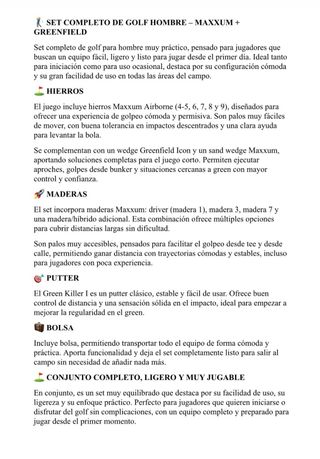 Set de Palos de Golf MAXXUM