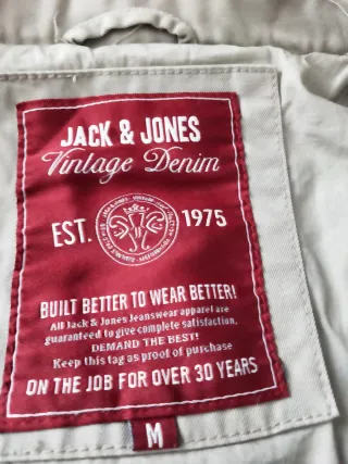 Cazadora Jack & Jones Algodón Beige kaqui
