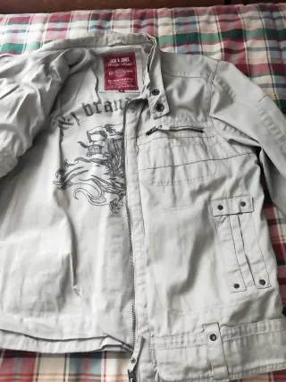 Cazadora Jack & Jones Algodón Beige kaqui