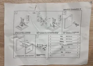 Soporte móvil WMX012-3 Negro y soporte fijo de