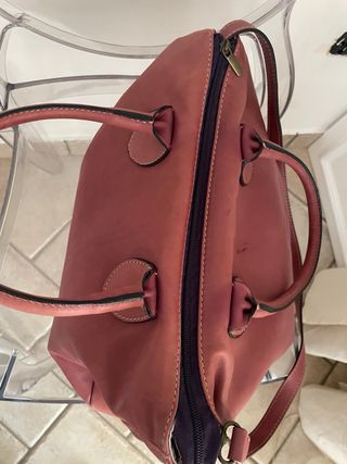 Borsa donna vera pelle rosa