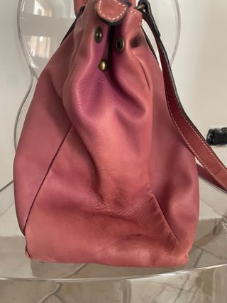 Borsa donna vera pelle rosa