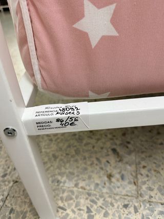 Minicuna bebé niña estrellas rosa