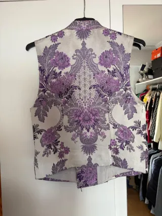 Chaleco Fallero Morado y Plata Talla 40