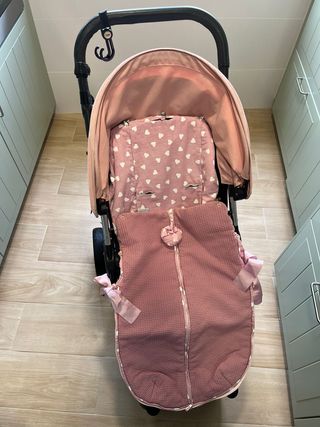 Cochecito Bebé Arrúe Eko Rosa y Negro