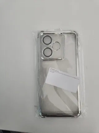 Funda REALME GT7  Transparente con borde plateado