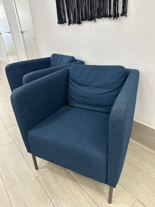 2 Sillones IKEA EKERÖ Azul Oscuro