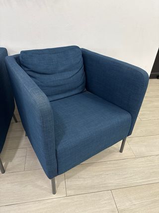 2 Sillones IKEA EKERÖ Azul Oscuro
