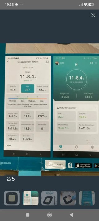 Báscula de baño digital con luz y app