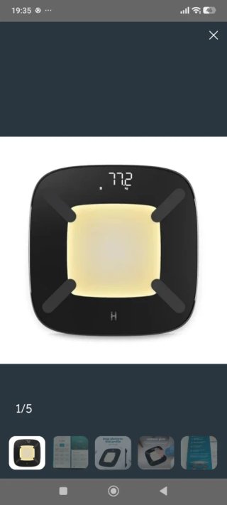 Báscula de baño digital con luz y app