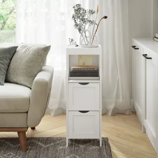 Armario Mueble de Baño 2 Cajones VASAGLE BBC42WT