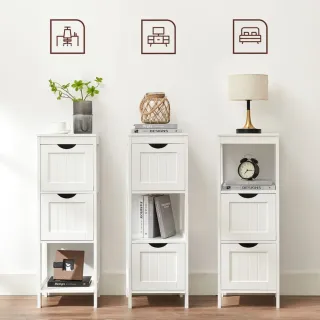 Armario Mueble de Baño 2 Cajones VASAGLE BBC42WT