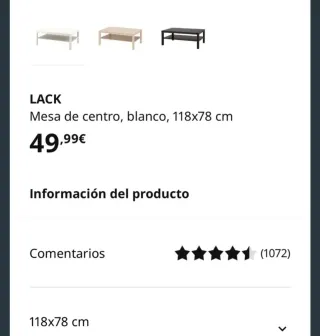 Tavolo da centro bianco Ikea