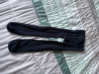 Meias calças azuis escuras