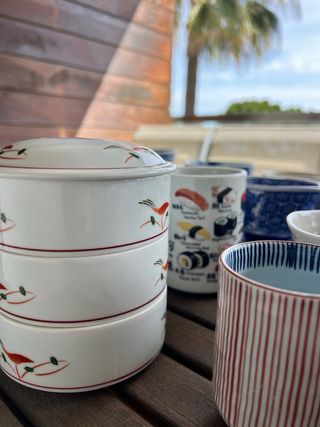 Lote Vajilla Japonesa Vintage Cerámica Porcelana