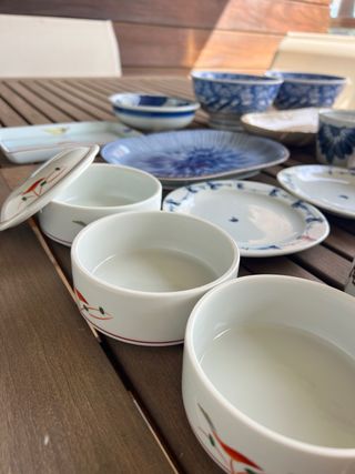 Lote Vajilla Japonesa Vintage Cerámica Porcelana