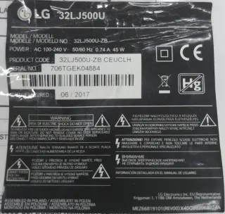 Placa Main TV LG 32LJ500U-ZB