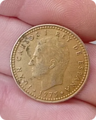 Moneda 1 Peseta España 1975 Juan Carlos I