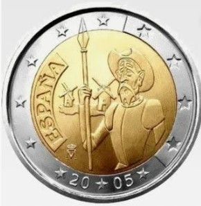 Moneda 2 Euros España Quijote 2005