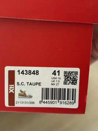 Sandalias XTI Talla 41 Beige