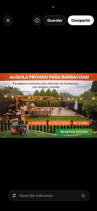 ALQUILER DE PATIO CON PISCINA Y BARBACOA