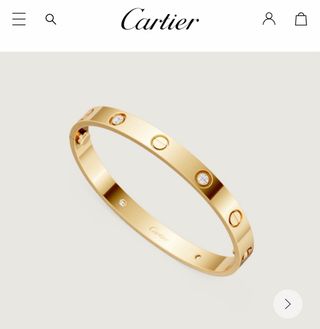 Pulsera Cartier Love 4 Diamantes 19cm