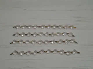 1 Tira Cristal Roca Tallado prisma M. Antiguo