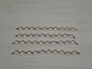 1 Tira Cristal Roca Tallado prisma M. Antiguo