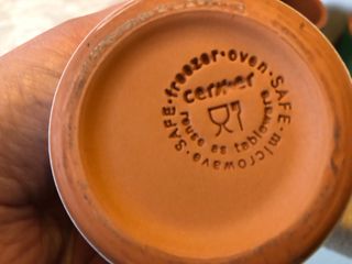 Bicchierini in terracotta decorati