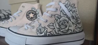 Converse plataforma edición especial floral