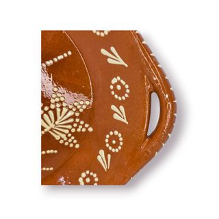 Travessa de Barro Decorada à Mão com Asas