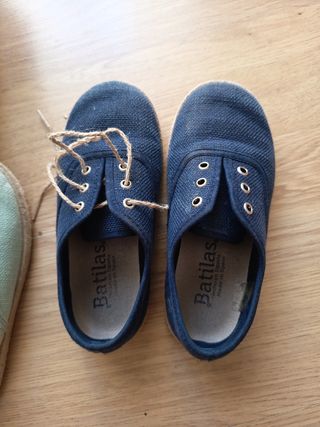 Zapatos esparto Pisamonas verde agua talla 28