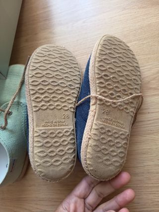 Zapatos esparto Pisamonas verde agua talla 28