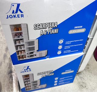 2Scarpiera Joker 6 ripiani pieghevole
