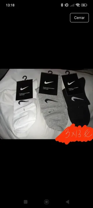 Calcetines Nike 3x13€