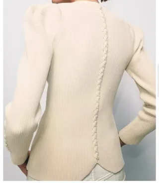 Chaqueta Zara punto manga abullonada
