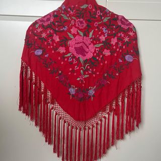 Manton Flamenco Adulto Azul