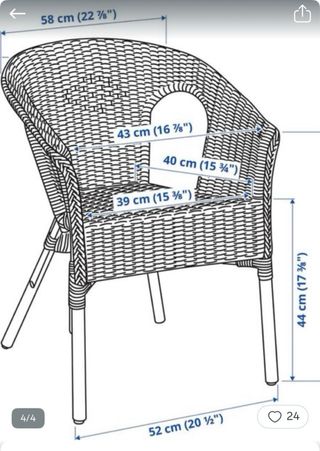 Conjunto Ratan Terraza Mesa y Silla